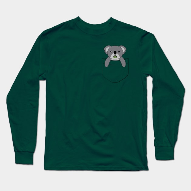 Pocket Koala Long Sleeve T-Shirt by Julegend